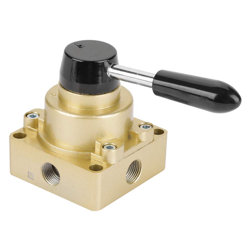 Valve à Levier Pneumatique 3 Positions 4 Voies G3/8 pour Commande de Débit d'Air Valve Pneumatiques HV-03