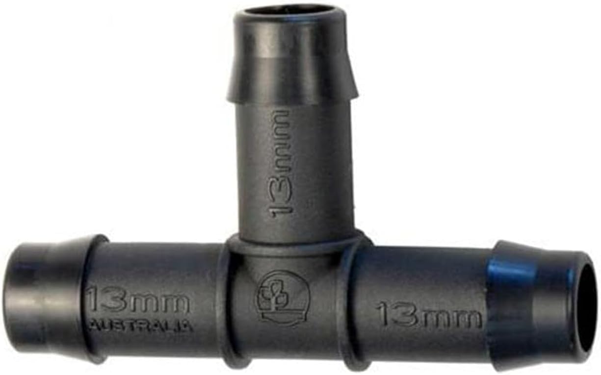 Poly Irrigation Fitting Suitable for Home Indoor and Outdoor Irrigation Supply Pack of 10 (Tee 13mm)