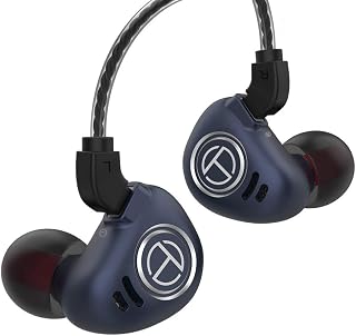 Yinyoo TRN V90 in Ear Monitor Headphone, TRN HiFi Earbuds Headphone with 4 Balanced Armatures and 1 Dynamic Drivers for Drummer Musician(No Mic, V90 Midnight)
