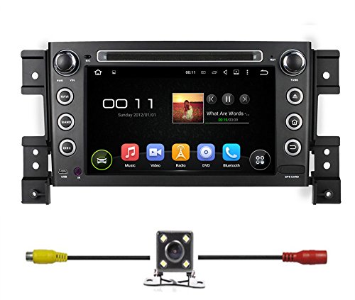 BlueLotus 7" Android 5.1 Quad Core Car DVD GPS Navigation for SUZUKI GRAND VITARA 2006 2007 2008 2009 2010 2011 2012 2013 w/Radio+RDS+Bluetooth+WIFI+SWC+AUX In +Free Backup Camera + US Map