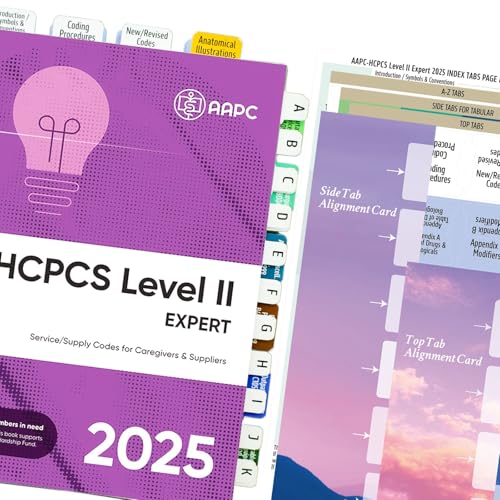 Onglets HCPCS 2025 code couleur pour livre index niveau II