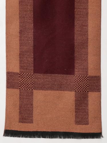 Image of Ravaiyaa - Attitude is everything Men's Reversible Stripe Pattern Winter Wool Scarf, Muffler 72 inchx12 inch Inch