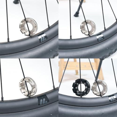 Image of Bike Spoke Wrench Tool Kit, 9 Pieces Bicycle Wheel Repair Tool Set with Tire Levers, Nipple Wrenches, and Valve Core Removal Tool