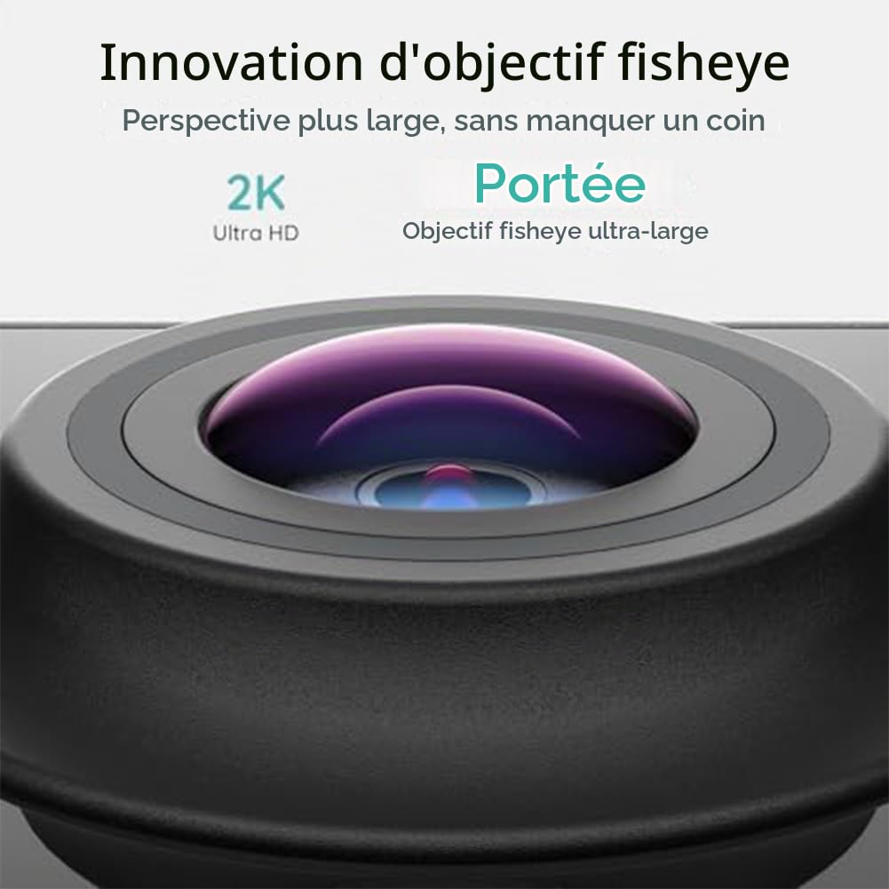 Sonnette vidéo sans fil, sans abonnement, sonnette vidéo 1080p avec carillon, audio bidirectionnel, pour vision nocturne, Wi-Fi 2,4 G, intérieur et extérieur
