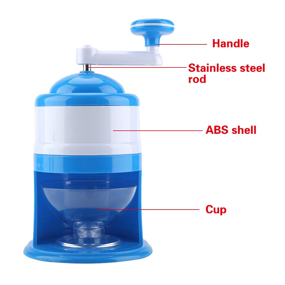 Trituradora de Hielo Manual, Manivela, Máquina de Hielo Raspado para el Hogar, Máquina Portátil para Hacer Conos de Nieve para el Hogar, Cocina, Cafeterías
