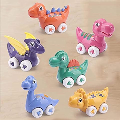 AmyBenton Dinosaur Pull Back Toy Cars for 1 2 Year Old Boys - 6PCS Toddler Car Toy for 2 Year Old Boys and Girls Cover