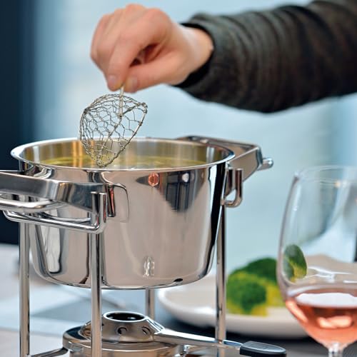 kela Set de 4 passoires à Fondue Tamis, Passoire à Fondue en Acier Inoxydable 22,5 cm, Acier Inoxydable 18/10, Accessoires pour Hot Pot, Panier à Fondue pour légumes, Poisson et Viande – Image 3