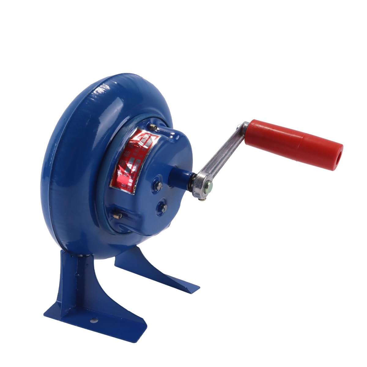 Ticha Hand Crank Blower Manual Outdoor BBQ Grill Fan 80W Cast Iron Gearbox Steel Housing for Camping Picnic Blacksmith Forge