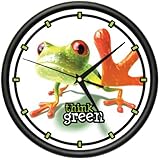 SignMission Frog 1 Wall Clock Green Frogs Art Animal Decor Toad Gift