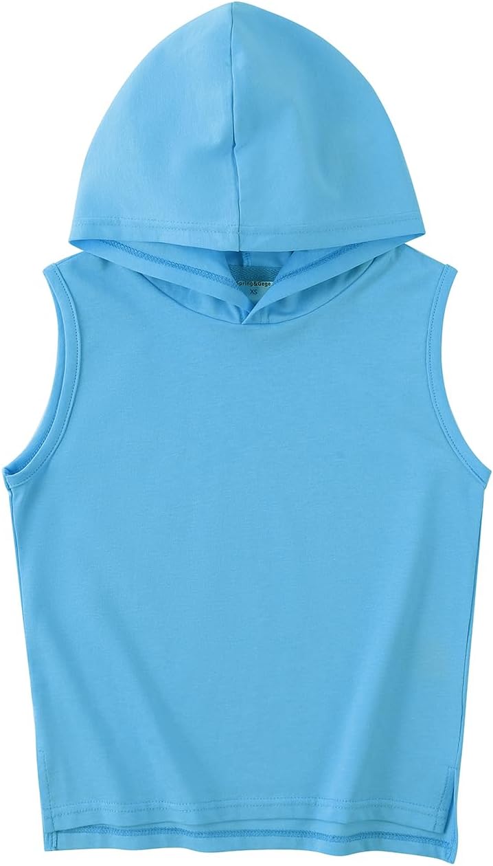 Boys Tank Tops Size Boys' Sleeveless Hooded Tank Summer Gym