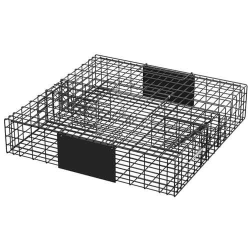 Garvee Squirrel Trap with Carrying Handle 2-Door Humane Live Animal Catch Release Cage Indoor Outdoor Catcher for Chipmunks Squirrels Weasels Voles Rabbits Moles Guinea Pigs Hamsters