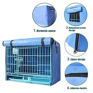 Dog crate cover for wire cratesfits most dog crateswindproof water resistant oxford pet kennel covers provided for wire crate indoor outdoor protectioneasy to put on take off   cucciolini doodles