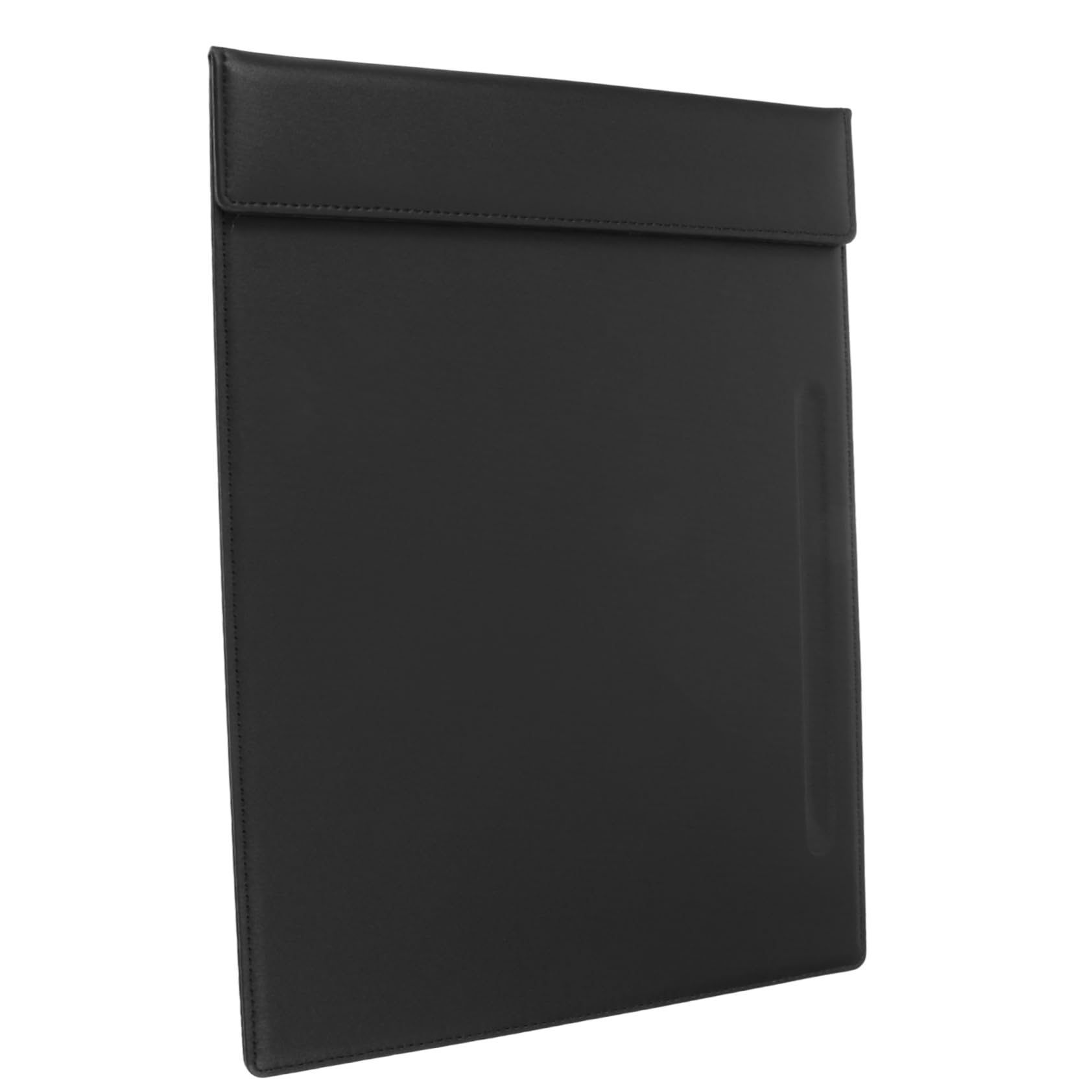 Porta Menú de Cuero Negro Cierre Magnético, Protege el Papel y Sirve para Restaurante o Bar, Tablero de Escritura
