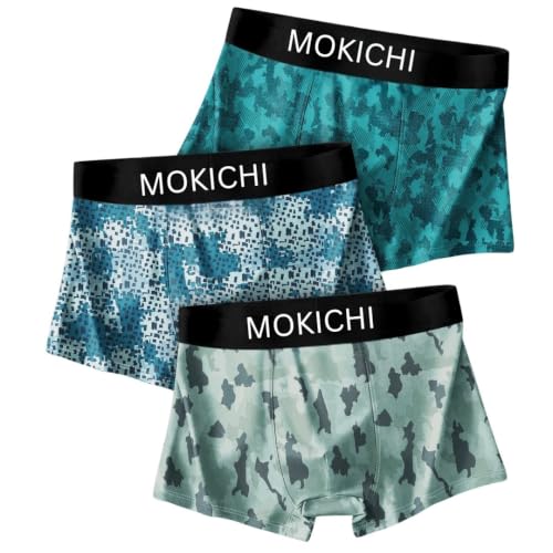 Image of Men's Microfiber Printed Boxer Briefs for Men | Ultra Soft Breathable Stretch Trunks | Moisture Wicking Comfort Fit Innerwear | Elastic Waistband | Assorted Prints | Pack of 3