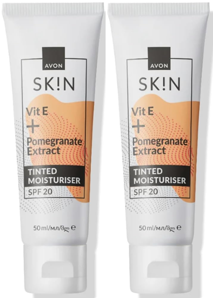 Pack of 2 Avon SK!N Radiance Tinted Facial Day Moisturising Cream SPF20 for normal skin, 100.0 millilitre, 120.0 grams