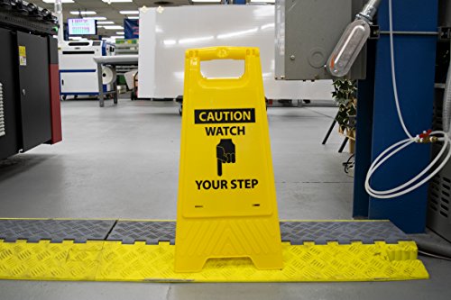 image for NMC HDFS213 CAUTION-WATCH YOUR STEP Sign with Graphic– 10.75 in. x 2