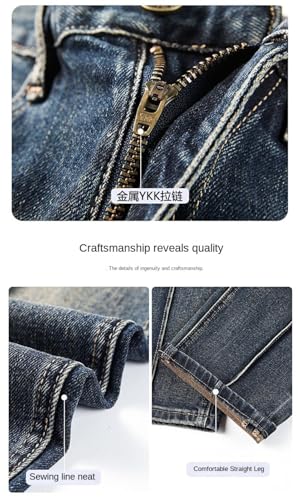 Jeans Pants Trousers Denim Spring and Autumn Harun Men's Retro Blue Elastic Loose Cone Casual Long4