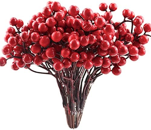 Guirlande Feuille SHACOS Lot De 2 Guirlandes De Baies Rouges Artificielles Guirlande Sapin Noël