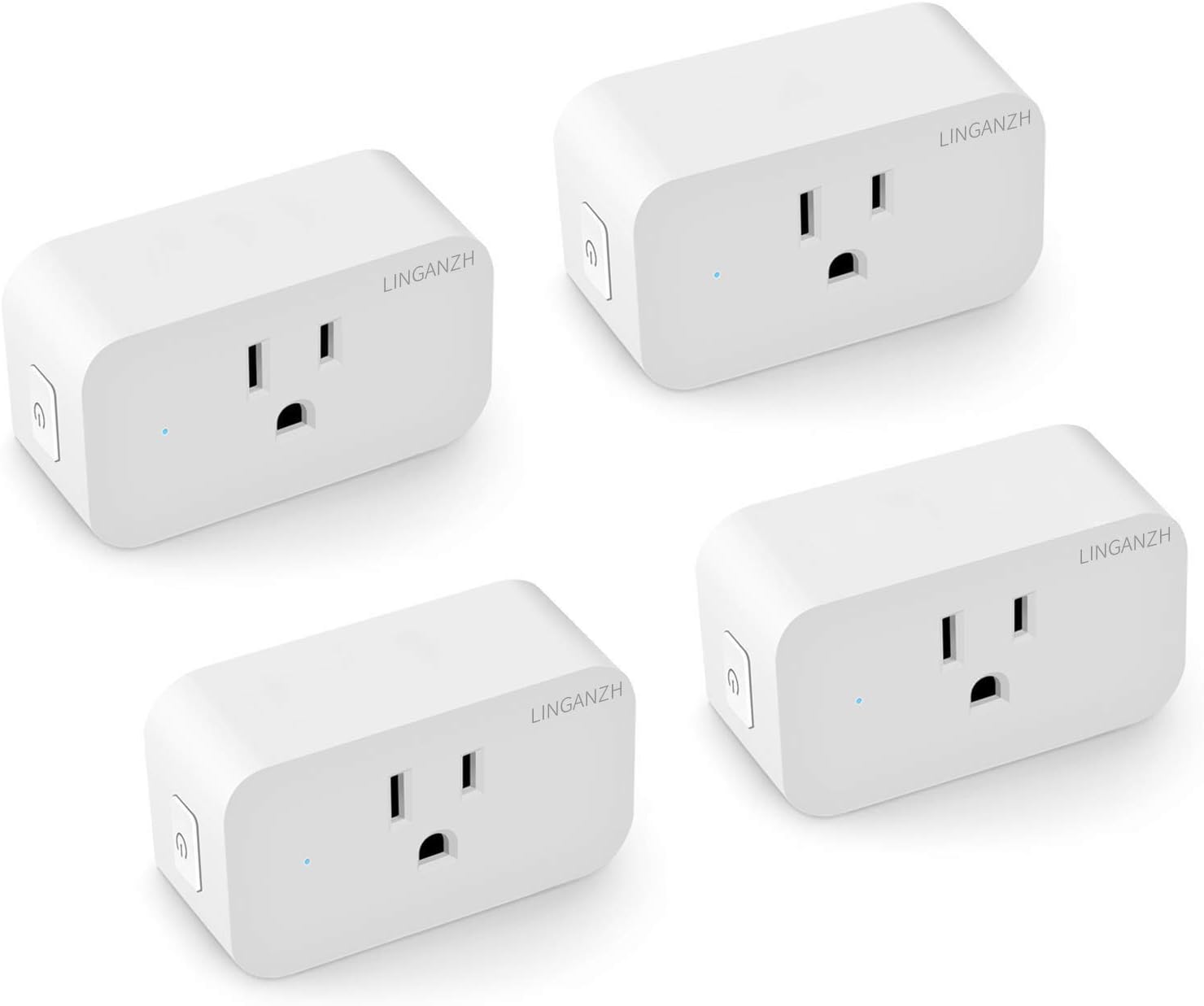 4 Pack 【Upgrade Version】 Smart Plug by LINGANZH. Wi-Fi Socket Remote Control from Anywhere Smart Sockets, Compatible with Alexa and Google Home/Assistant. No hub Required 4 Pack 【Upgrade Version】 Smart Plug by LINGANZH. Wi-Fi Socket Remote Control from Anywhere Smart Sockets, Compatible with Alexa and Google Home/Assistant. No hub Required
