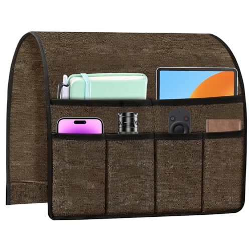 DAWCBVJQ Organisateur d'Accoudoir de Canapé - Organisateur de Rangement pour Fauteuil,Porte-Télécommande pour Fauteuil | pour Ranger Télécommande,...