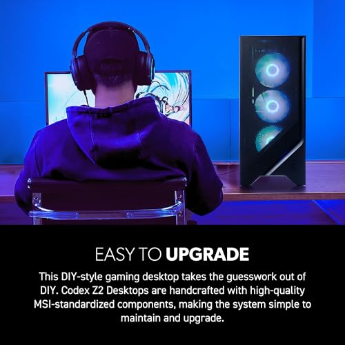 msi Codex Z2 Gaming Desktop: AMD R7-8700F, GeForce RTX 5070, 32GB DDR5, 2TB m.2 NVMe SSD, USB Type-C, VR-Ready, Windows 11 Home : A8NVP-436US by msi - Image 2