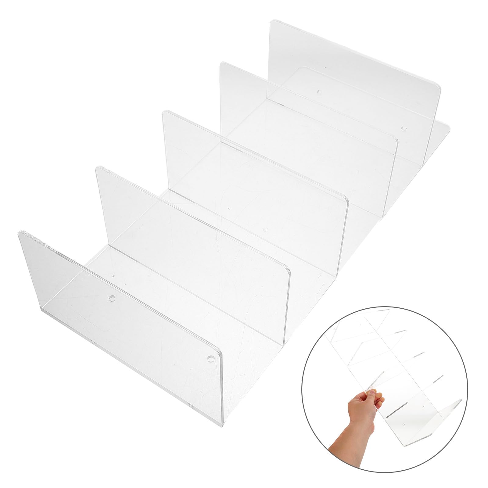 ABOOFAN Acryl Wandmontierter Brillenhalter mit 5 Ebenen