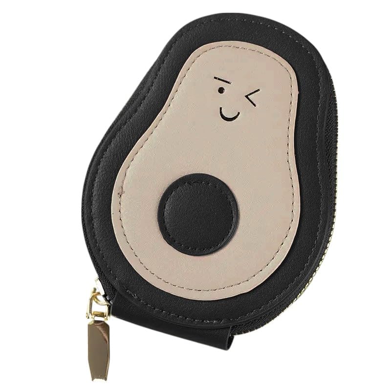PU Leather Mini Avocado Card Holder Wallet for Women (Black IM16)-image-27