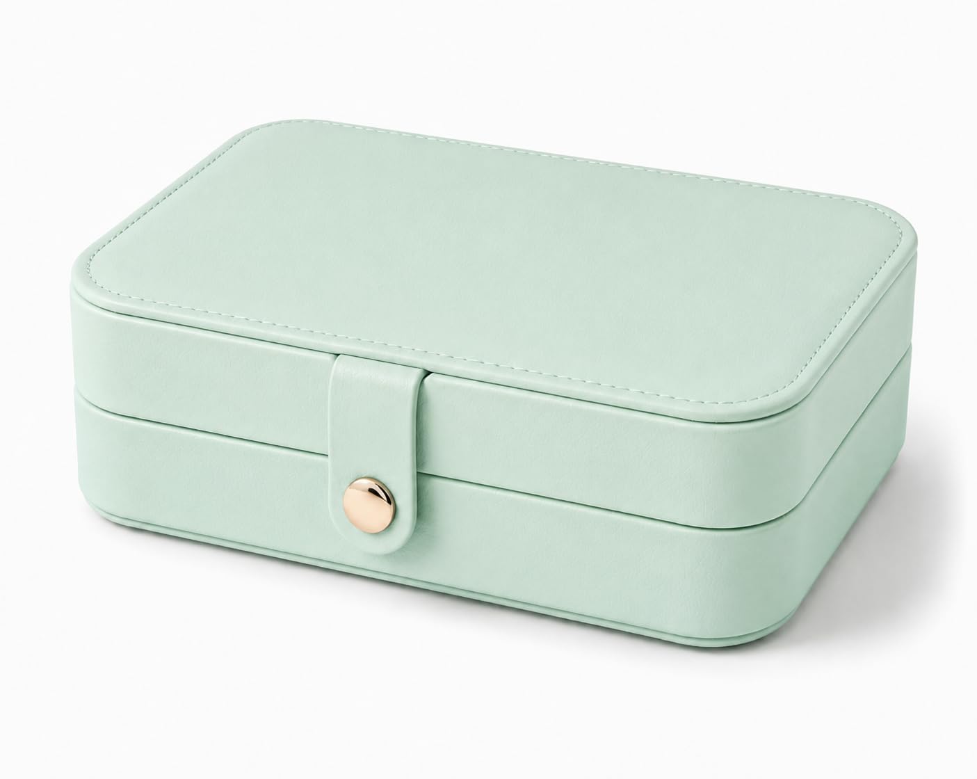 Top Sale Travel Jewellery Box for Women Mint Green – Compact Jewellery Organiser with Ring Holder, Necklace Storage and Adjustable Compartments – Portable Travel Jewellery Case Gift for Her