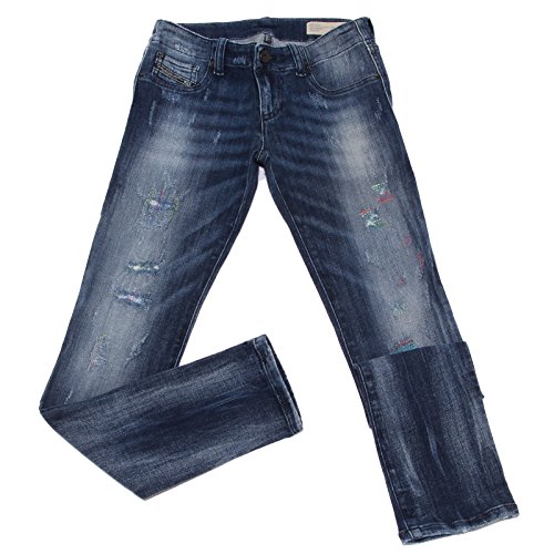 Jeans Diesel 0016W Bimba bleu denim pantalon super slim stretch 10 ans