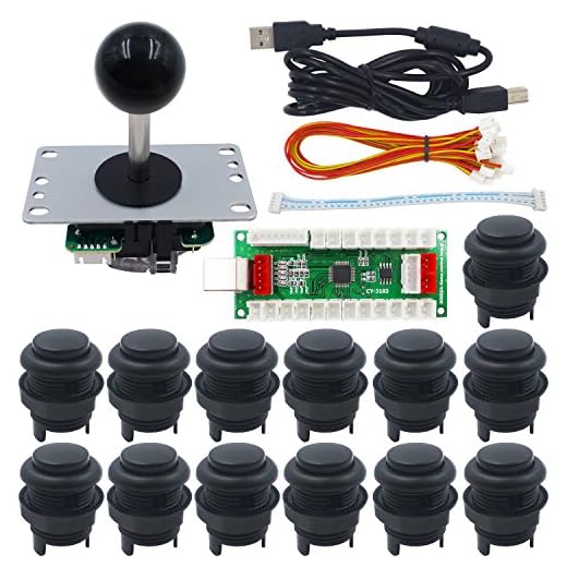 SJJX arkadspel gör-det-själv-kit 13 st arkad matt frostad svart knapp PC PS2 PS3 Android noll fördröjning USB kodare arkad slåss joystick kontroll mekanisk tangentbordsbrytare