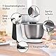 Bosch Küchenmaschine Serie 4 MUM54A00, Edelstahl-Schüssel 3,9 L, Planetenrührwerk, Knethaken, Schlag-, Rührbesen, 900 W, Weiß/Schwarz