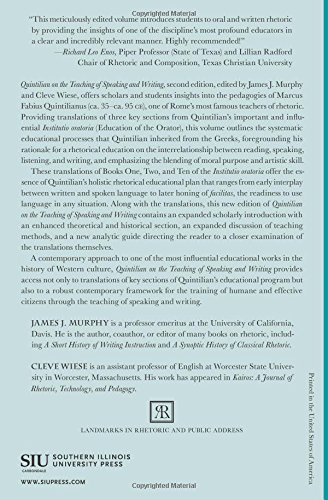 Quintilian on the Teaching of Speaking and Writing: Translations from Books One, Two, and Ten of the "Institutio oratoria" (Landmarks in Rhetoric and Public Address) - Image 2