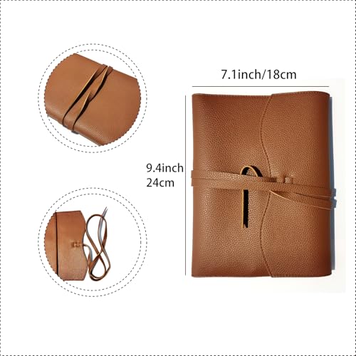 Image of Leather Sketch Book Cover, Leather Sketchbook Holder for 5.5 inchx 8.5 inch, Travel Sketch Board Pad Pencil Holder, Drawing SketchBook Cover Pencil Case, Painter Artist Sketch Pad Holder (Small)