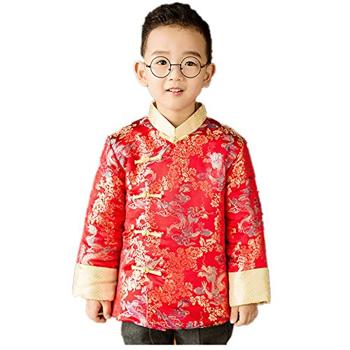 Chinese Traditional Children Coat Dragon Boy Greatcoat Jacket Outfits Spring Festival