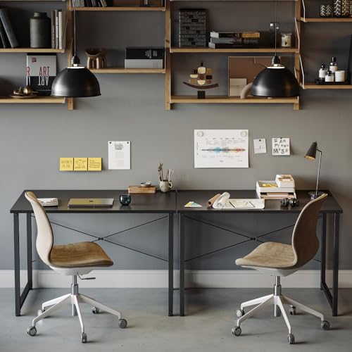 Cubiker 47-Inch Small Desk for Home Office - Modern Black Design