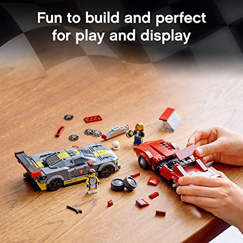 Image of LEGO Speed Champions Chevrolet Corvette C8.R Race Car and 1968 Chevrolet Corvette 76903 Building Kit (512 Pieces)