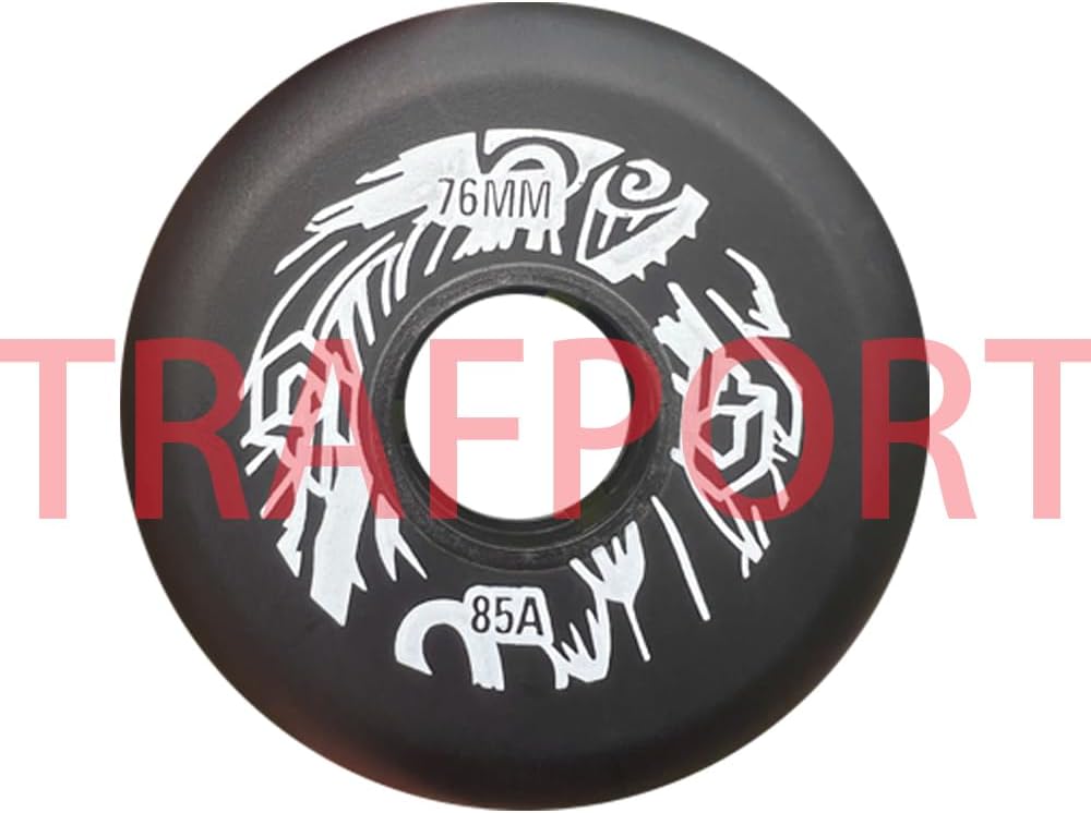 76mm 80mm Inline Skate Wheels 85A Inline Replacement Wheels with Bearings for Roller Skate Indoor Outdoor for Kids Adults (76mm)