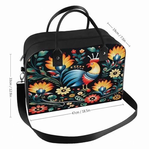 Maletín para portátil con patrón folk y correa ajustable miniatura 2