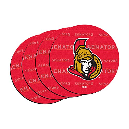 NHL Ottawa Senators Neoprene Car Coasters, 4-Pack