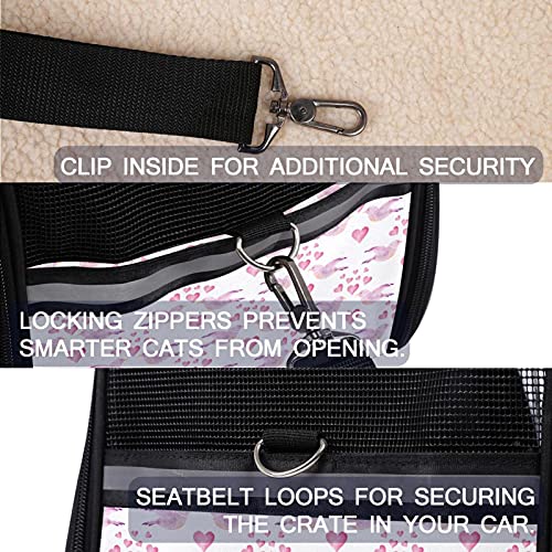 Sac de transport pour chien confortable résistant avec sangle réglable rose - 5