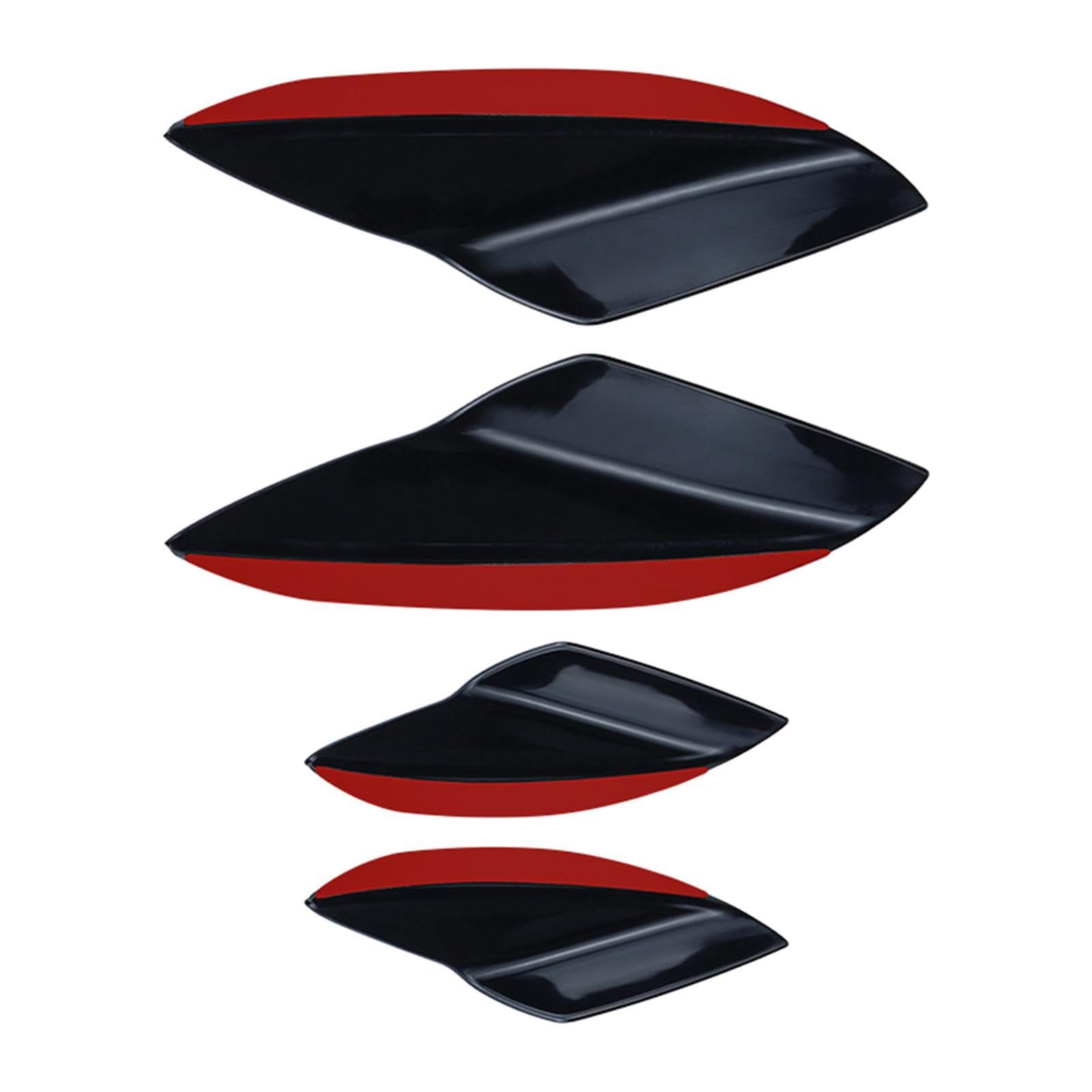 KIOALXZ Sleek Car Fins Spoiler Canards Package Enhances,Black