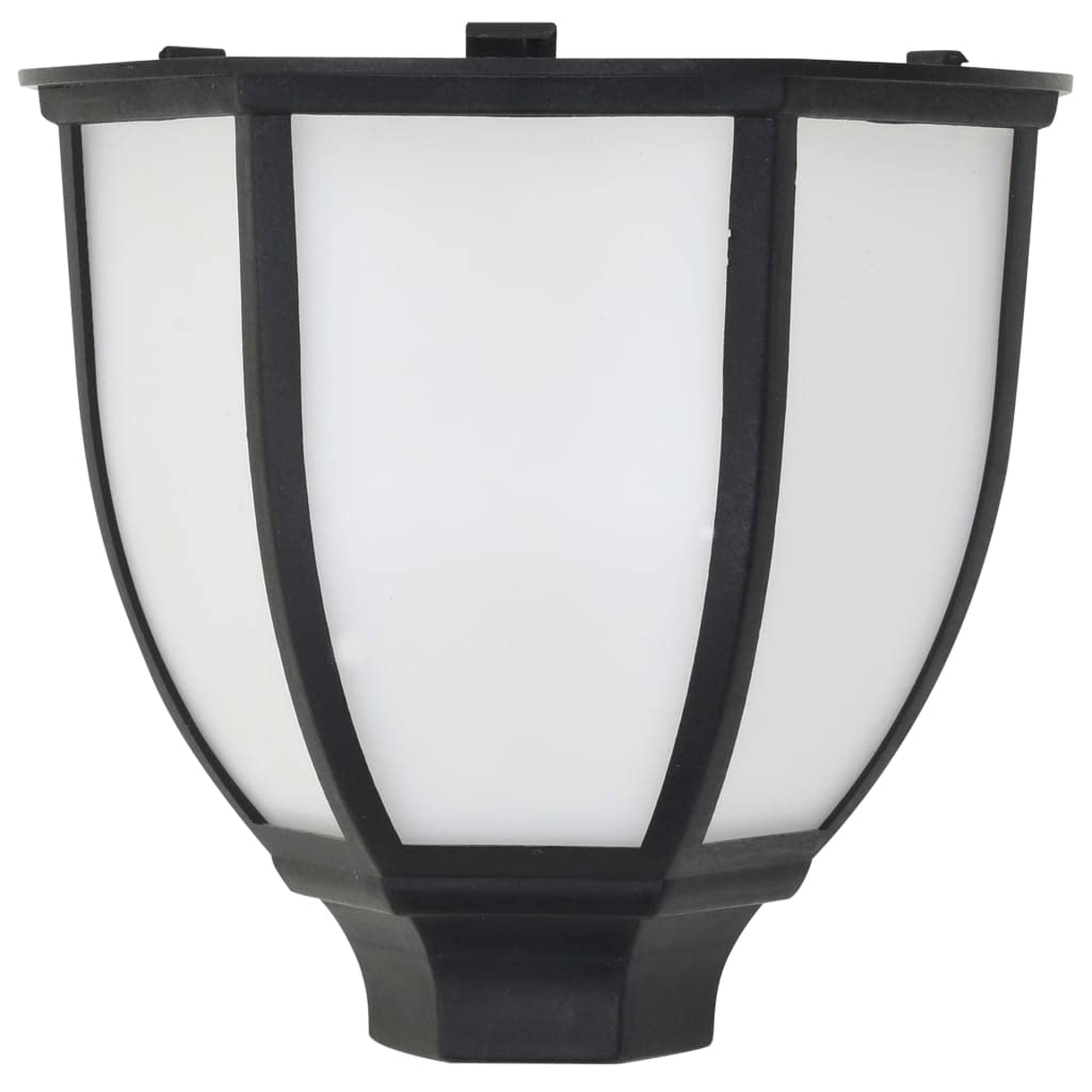 vidaXL 6x Solar Außenleuchte LED Solarlampe Gartenlampe Außenlampe Solarleuchte Gartenleuchte Beleuchtung Leuchte Lampe Garten Schwarz