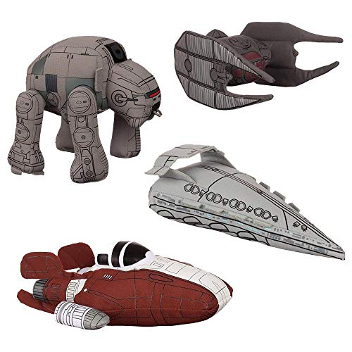 Toynk Star Wars The Last Jedi Plush Vehicle Set: Mega Destroyer, Tie Silencer, & More