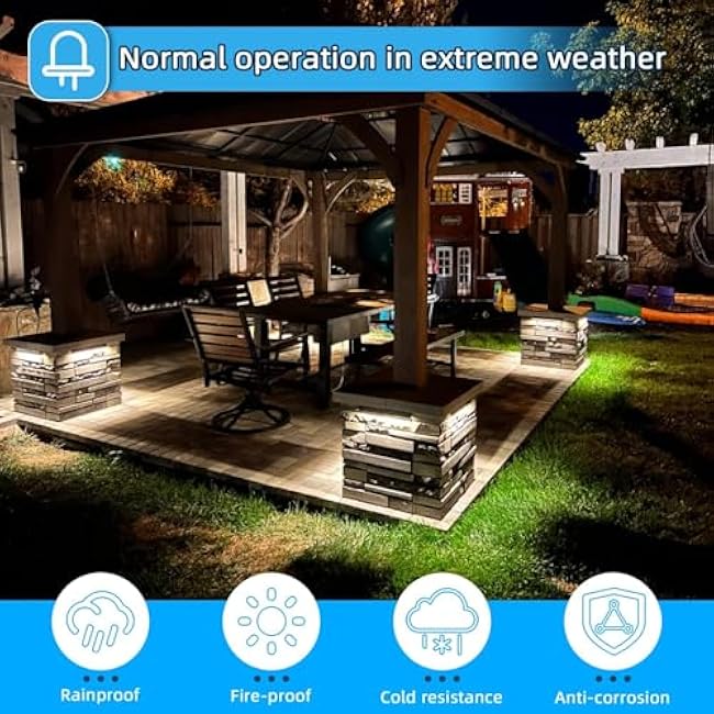 Classic Series 7 Inch LED Hardscape Lighting, Retaining Wall Lights, LED Landscape Lighting, 12V Paver Light Low Voltage, 5W Outdoor Step Lights, 3000K Soft White