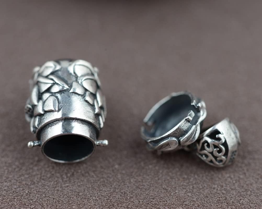 925 Sterling silver lotus pendant ~ buddhist locket amulet for women and men ~ antique openable prayer box talisman pendant only ✬✬✬By Fantasy World✬✬✬ - Image 2