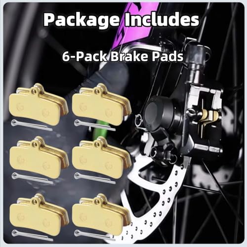 Image of 6 Pcs Disc Brake Pads Set for Sur Ron Light Bee X /S, Talaria Sting R MX3 MX4, Segway X160 X260 Front and Rear Brake Pads for Electric Dirt Bike Replacement Parts