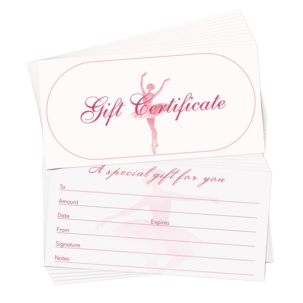 TNKBREEZE 40 Sets Blank Gift Certificates With Envelopes for Business