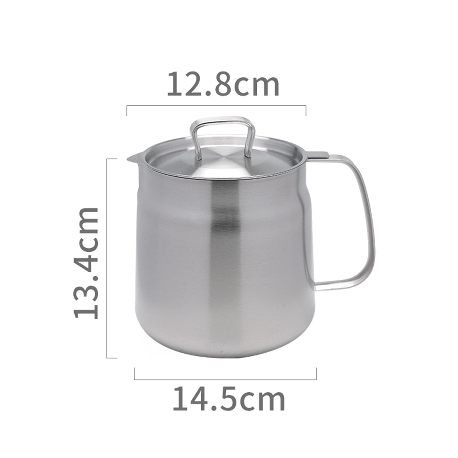 Freidora Fondo Profundo Olla Cesta Acero Inoxidable Cocina Filtro Aceite Calentador Práctica Ideal para Hogar Restaurante Camping Fiesta Picnic, 1.5L, Individual