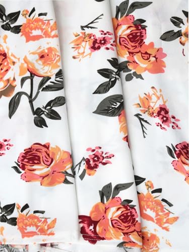 Image of oxiuly Women's Flounce Sleeve Wedding Church Vintage Dresses Casual Floral Party Cocktail Work Dress with Pockets Fei376