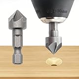 3 Pcs Heavy Duty Hex Shank Countersink Drill Bits (for Single & Multi-Head Tools) Uncoated Metal & Woodworking Punching Tool, Flat Edge Milling Cutter for Trimming, DIY Projects & More
